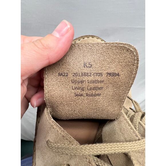 J Crew Crewcuts leather suede boots ' 1990 MacAlister in camel: Big Kid size K5 - Picture 11 of 12